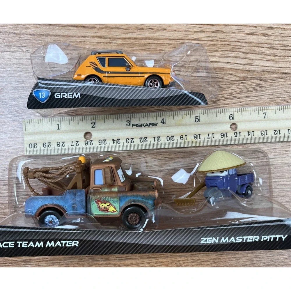 Disney Pixar Cars Set of 3  Race Team Mater, Zen Master Pitty  & Grem NEW